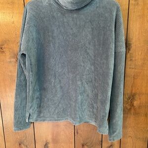 Vero Moda Men's Ribbed Gray Turtleneck Sweater